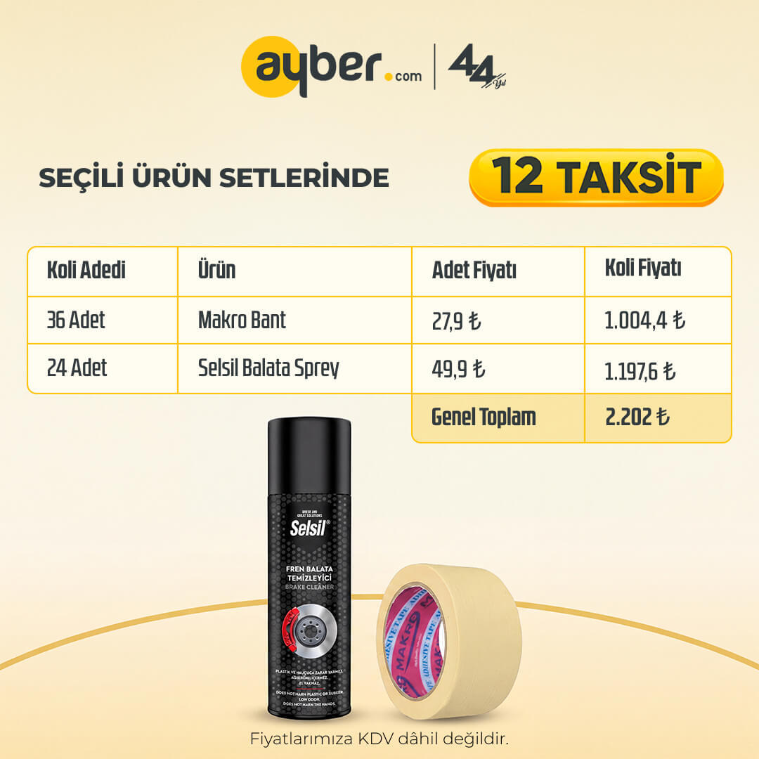 Makro Bant + Selsil Balata Sprey | Ürün Seti | 12 Taksit