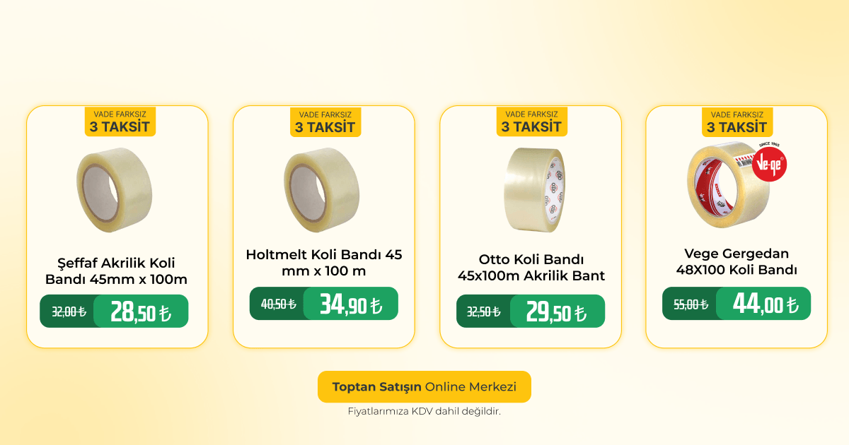 Koli bandı kampanyası, vade farksız 3 taksit