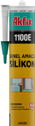 Akfix 1100E Silikon 280 gr Beyaz Genel Amaçlı Silikon - 1