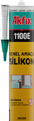 Akfix 1100E Silikon 280 gr Beyaz Genel Amaçlı Silikon - 1