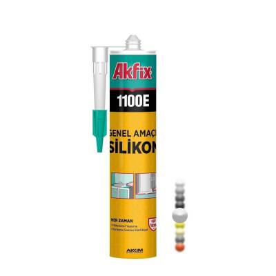 Akfix 1100E Silikon 280 gr Beyaz Genel Amaçlı Silikon - 2