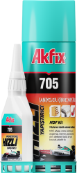 Akfix 705 Hızlı Yapıştırıcı 400 ml + 100 gr Mdf Kit - 1