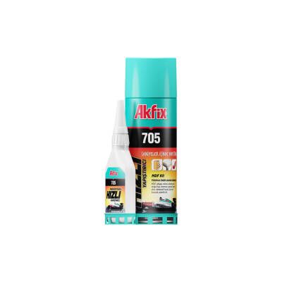 Akfix 705 Hızlı Yapıştırıcı 400 ml + 100 gr Mdf Kit - 3