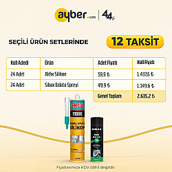 Akfix Silikon + Sibax Balata Spreyi | Ürün Seti | 12 Taksit - AYBER