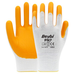 Beybi PN7 Sarı Nitril İş Eldiveni
