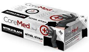 CoreMed Ultra Extra Kalın Siyah Nitril Eldiven - 1