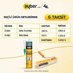 Dekor 25 cm Rulo + Akfix Silikon | Ürün Seti | 6 Taksit - AYBER