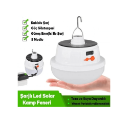 KLAUS GÜNEŞ PANELLİ KAMP LAMBASI 5W 280LUMEN 2400 - 2