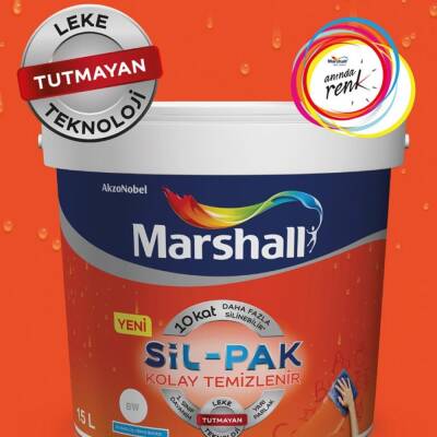 Marshall Sil-Pak 2,5 Lt Bw Baz Beyaz Leke Tutmayan Boya - 1