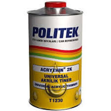 Politek 2K Universal Akrilik Tiner 1 litre - Politek