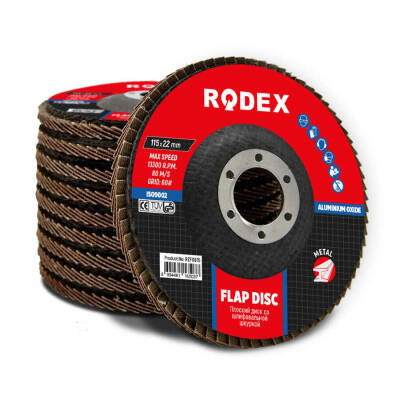 Rodex P 120 Kum 115 mm Flap Disk Zımpara Alüminyum Oksit - 1